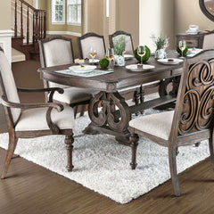 Arcadia Rustic Brown & Ivory Armchair (Set of 2) - Ornate Home