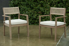 Aria Plains Brown Outdoor Dining Set / 5pc - Ornate Home