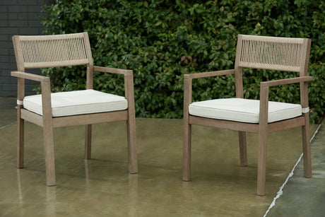 Aria Plains Brown Outdoor Dining Set / 5pc - Ornate Home