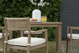 Aria Plains Brown Outdoor Dining Set / 5pc - Ornate Home