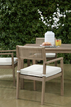 Aria Plains Brown Outdoor Dining Set / 5pc - Ornate Home