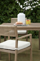 Aria Plains Brown Outdoor Dining Set / 5pc - Ornate Home