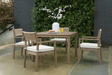 Aria Plains Brown Outdoor Dining Table - Ornate Home