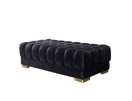 Ariana Black Velvet Double Chaise Sectional - Ornate Home