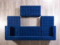 Ariana Blue Velvet Double Chaise Sectional - Ornate Home