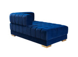 Ariana Blue Velvet Double Chaise Sectional - Ornate Home