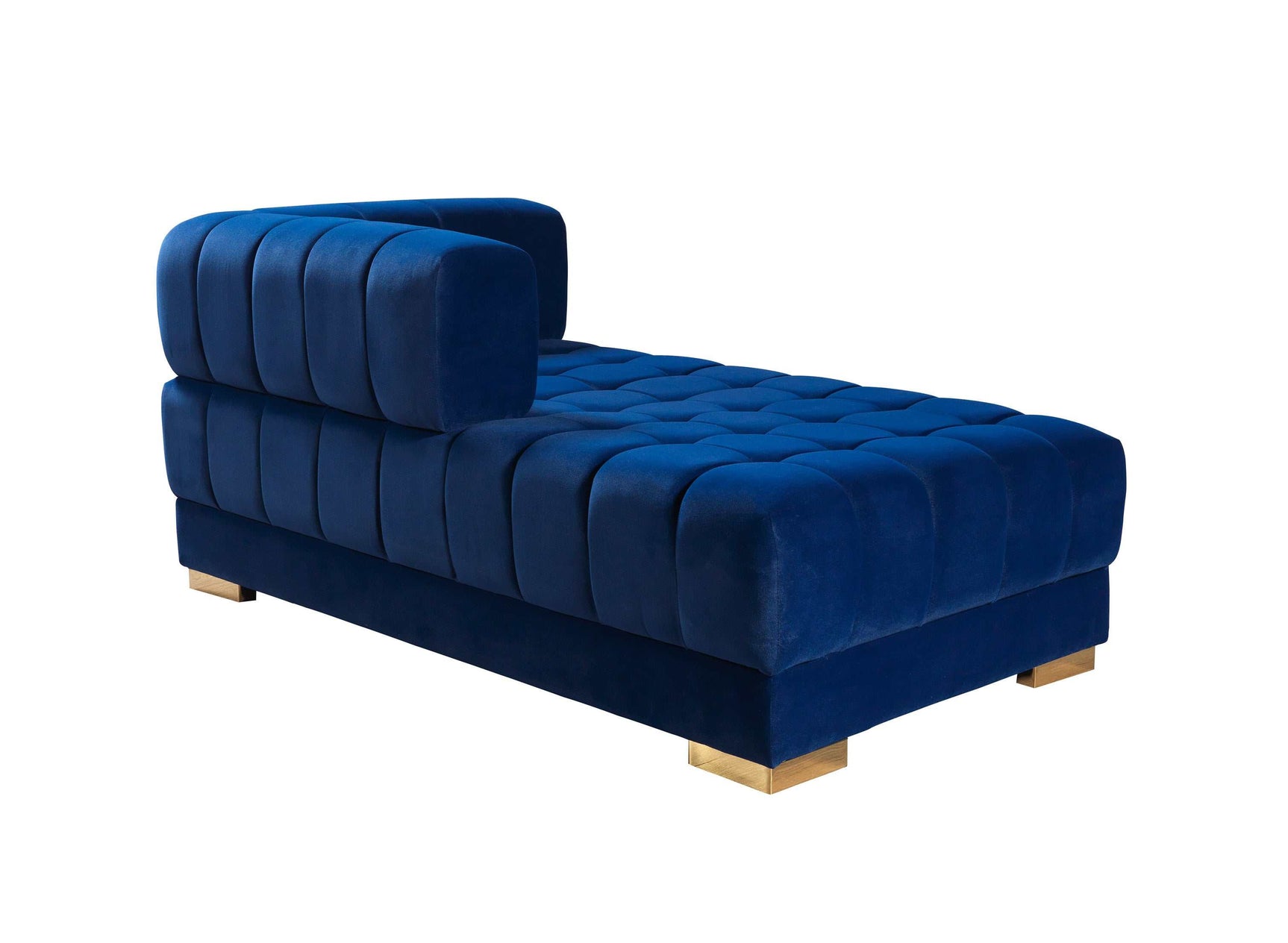 Ariana Blue Velvet Double Chaise Sectional - Ornate Home
