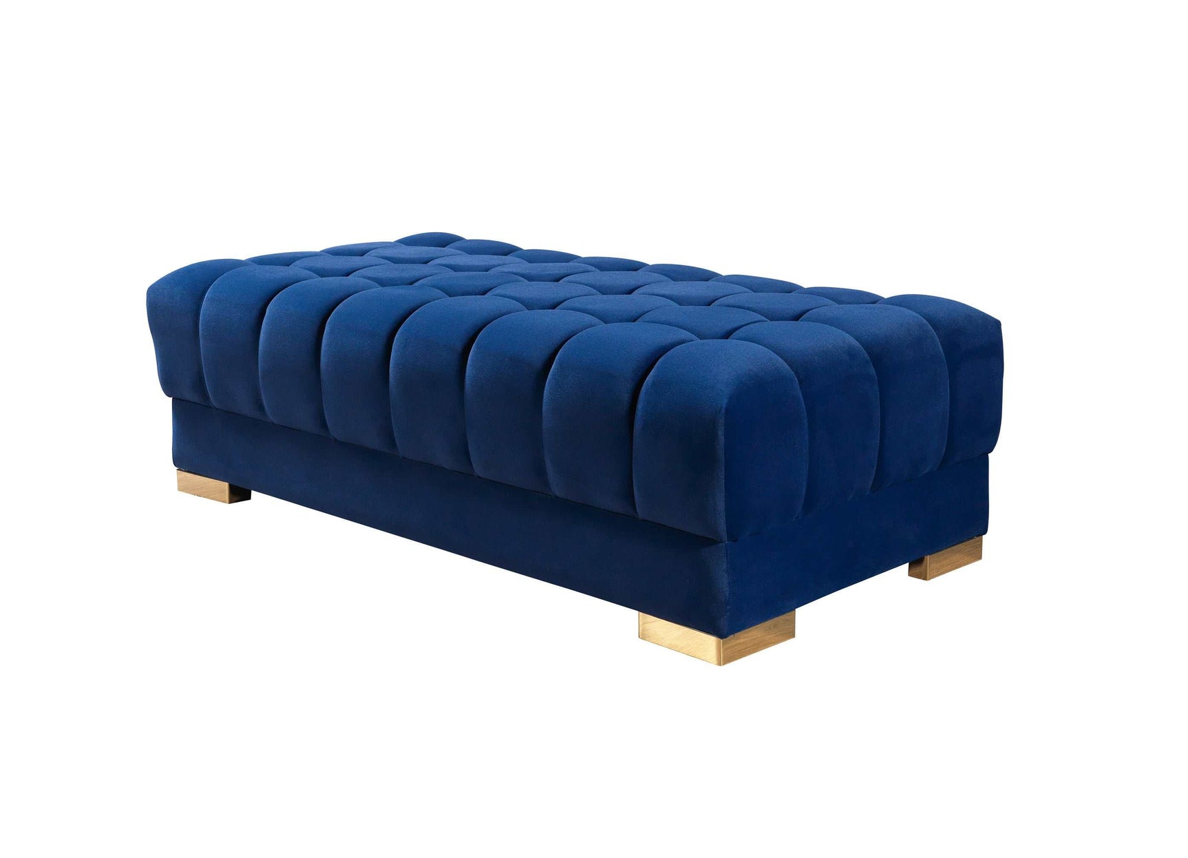 Ariana Blue Velvet Double Chaise Sectional - Ornate Home