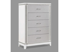 Ariane White/Silver Chest - Ornate Home