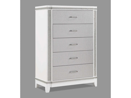 Ariane White/Silver Chest - Ornate Home
