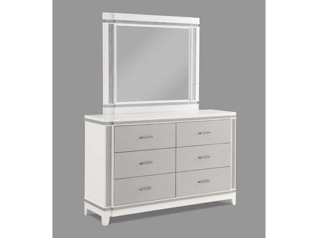 Ariane White/Silver Dresser - Ornate Home