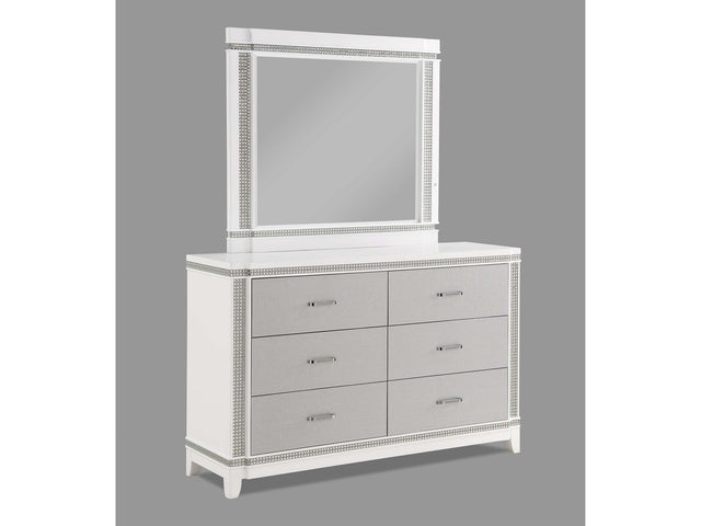 Ariane White/Silver Dresser - Ornate Home