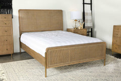 Arini Sand Wash / Natural Cane Eastern King Bed - Ornate Home