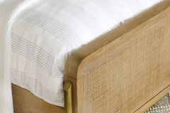 Arini Sand Wash / Natural Cane Eastern King Bed - Ornate Home