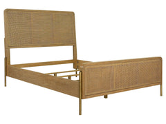 Arini Sand Wash / Natural Cane Queen Bed - Ornate Home