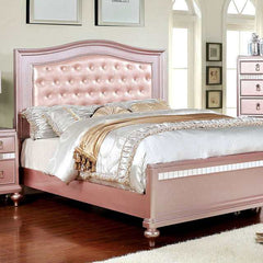 Ariston Rose Gold Arched Headboard Queen Bed - Ornate Home