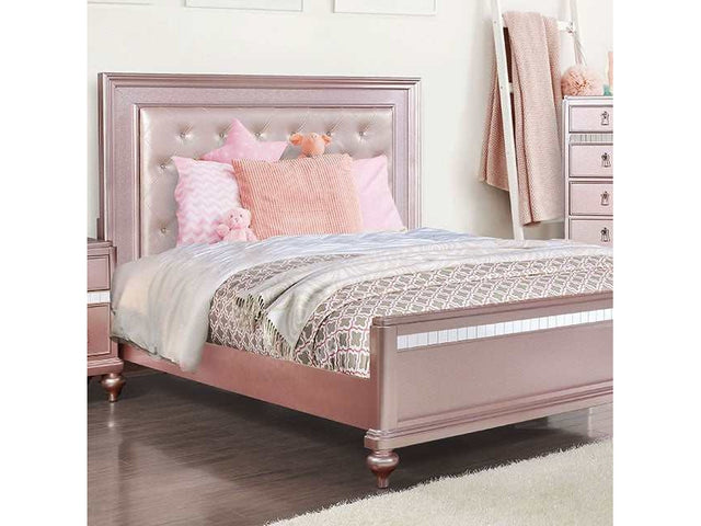 Ariston Rose Gold Twin Bed - Ornate Home