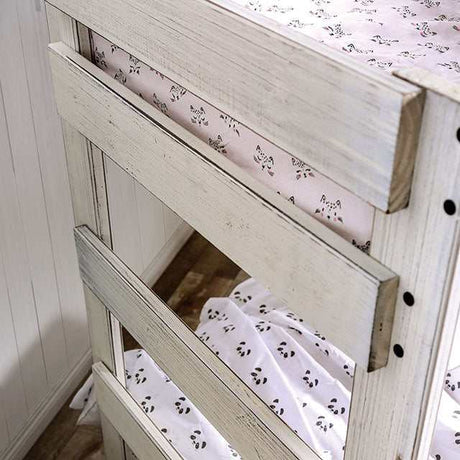 Arlette White T/T Bunk Bed - Ornate Home