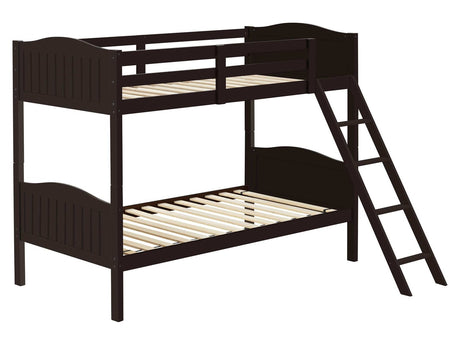 Arlo Espresso Twin / Twin Bunk Bed - Ornate Home
