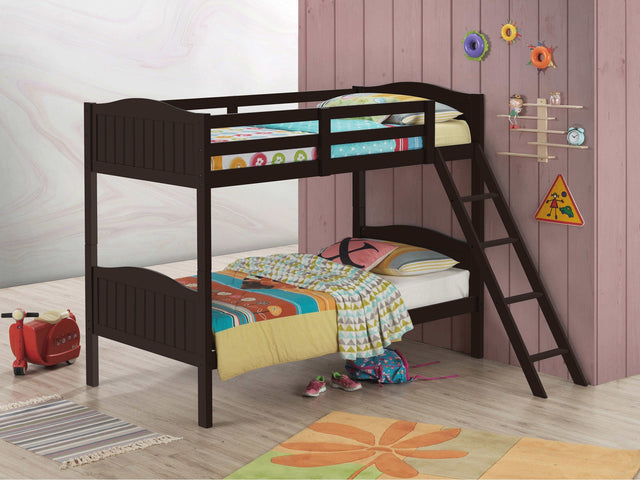 Arlo Espresso Twin / Twin Bunk Bed - Ornate Home