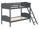 Arlo Grey Twin / Twin Bunk Bed - Ornate Home