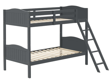 Arlo Grey Twin / Twin Bunk Bed - Ornate Home