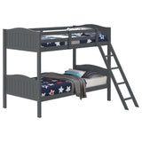 Arlo Grey Twin / Twin Bunk Bed - Ornate Home