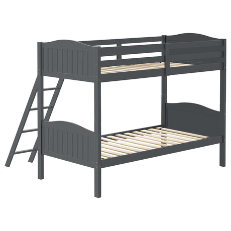Arlo Grey Twin / Twin Bunk Bed - Ornate Home