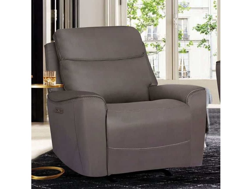 Artemia Gray Power Recliner - Ornate Home