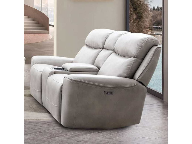 Artemia Light Taupe Power Loveseat - Ornate Home