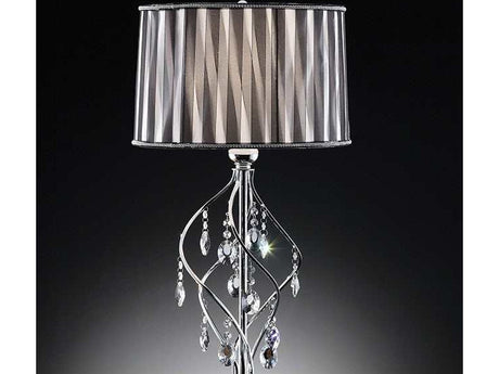 Arya Black/Chrome Table Lamp - Ornate Home