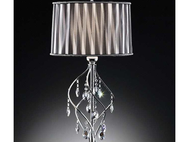 Arya Black/Chrome Table Lamp - Ornate Home