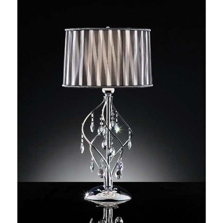 Arya Black/Chrome Table Lamp - Ornate Home
