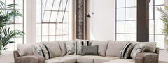 Ashenweald Light Brown L Shape Sectional Sofa - Ornate Home