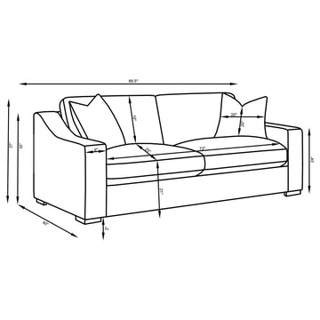 Ashlyn White Sofa - Ornate Home