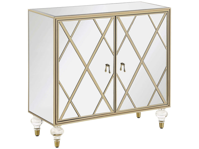 Astilbe Mirror / Champagne Accent Cabinet - Ornate Home