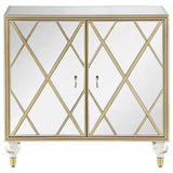 Astilbe Mirror / Champagne Accent Cabinet - Ornate Home