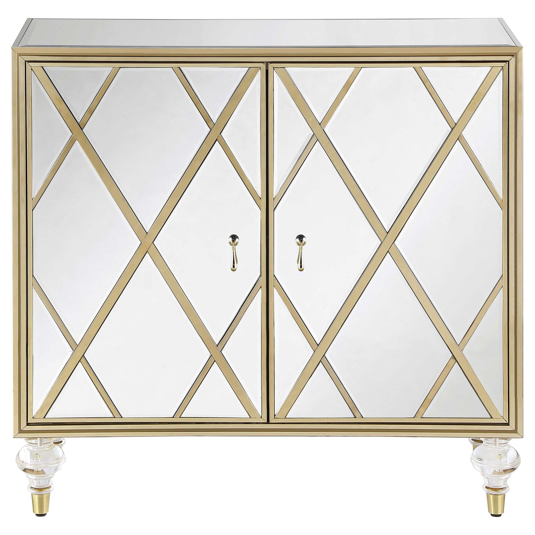 Astilbe Mirror / Champagne Accent Cabinet - Ornate Home