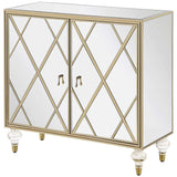 Astilbe Mirror / Champagne Accent Cabinet - Ornate Home
