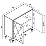 Astilbe Mirror / Champagne Accent Cabinet - Ornate Home