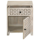 August White Washed Accent Cabinet - Ornate Home