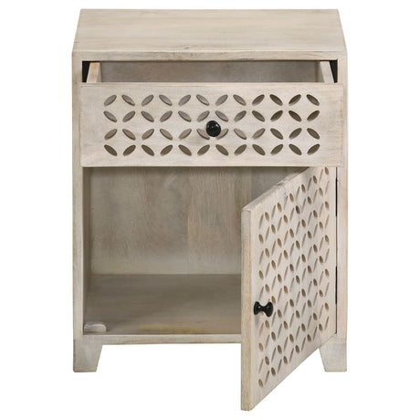 August White Washed Accent Cabinet - Ornate Home