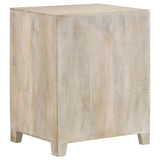 August White Washed Accent Cabinet - Ornate Home