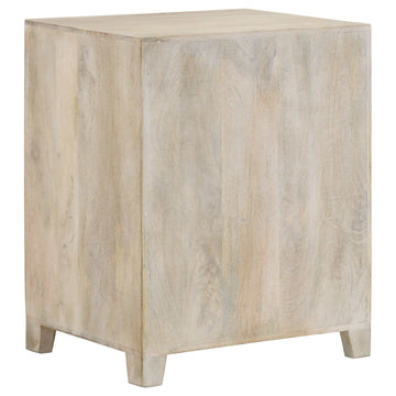 August White Washed Accent Cabinet - Ornate Home