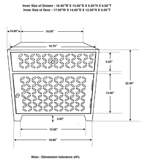 August White Washed Accent Cabinet - Ornate Home