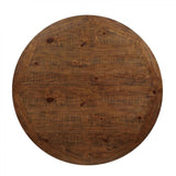Auletta Distressed White & Dark Oak Round Dining Table - Ornate Home