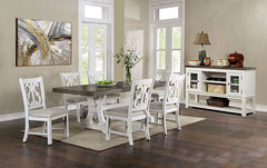 Auletta Distressed White/Gray Server - Ornate Home