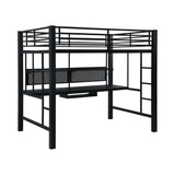 Avalon Black Full Workstation Loft Bed - Ornate Home