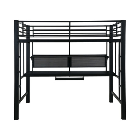 Avalon Black Full Workstation Loft Bed - Ornate Home