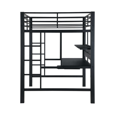 Avalon Black Full Workstation Loft Bed - Ornate Home